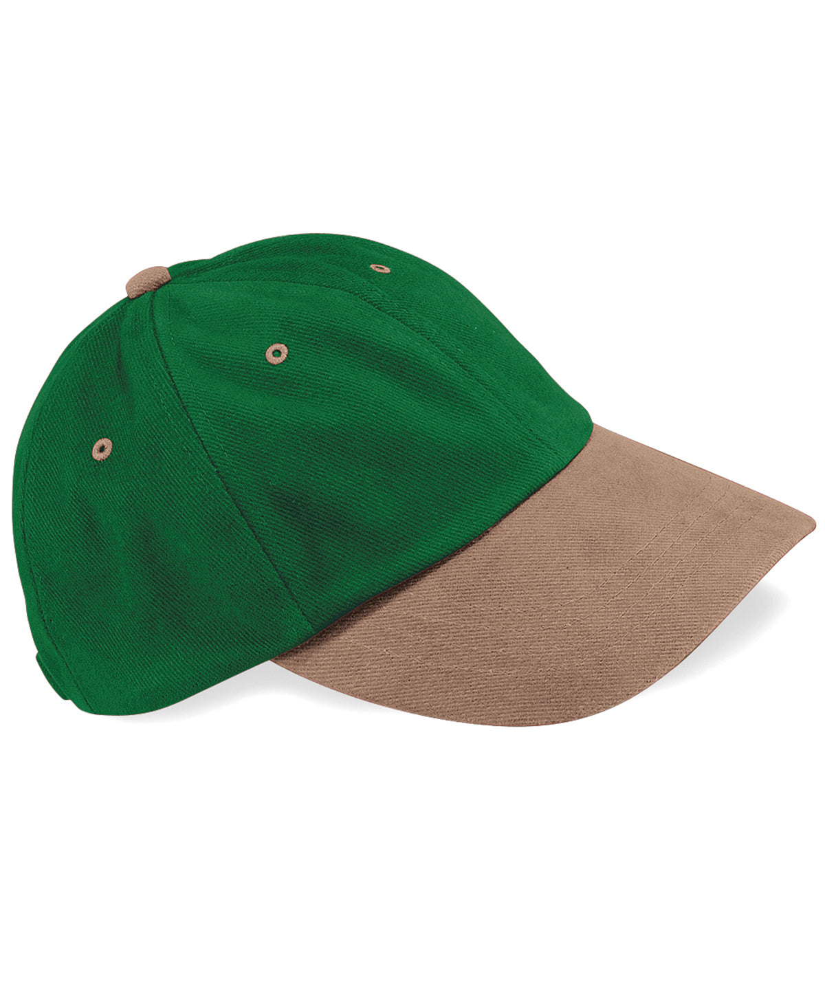 Low-profile heavy brushed cotton cap - Forest/Taupe
