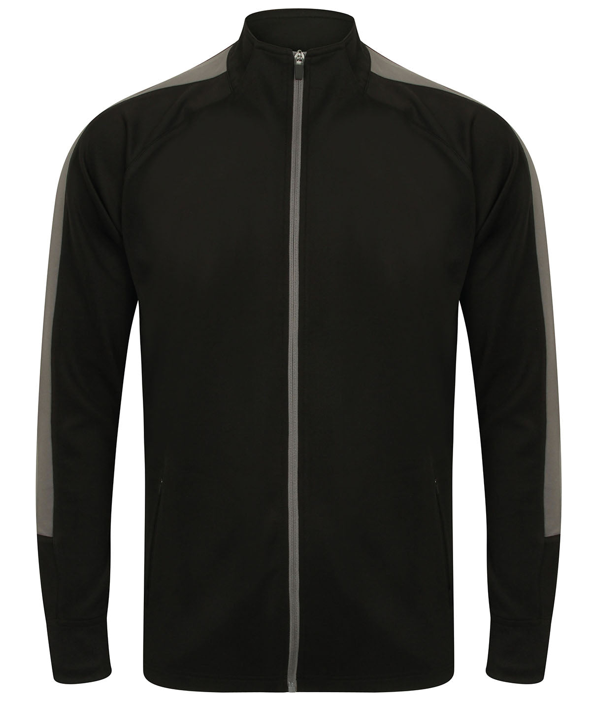 Knitted tracksuit top - Black/Gunmetal Grey*