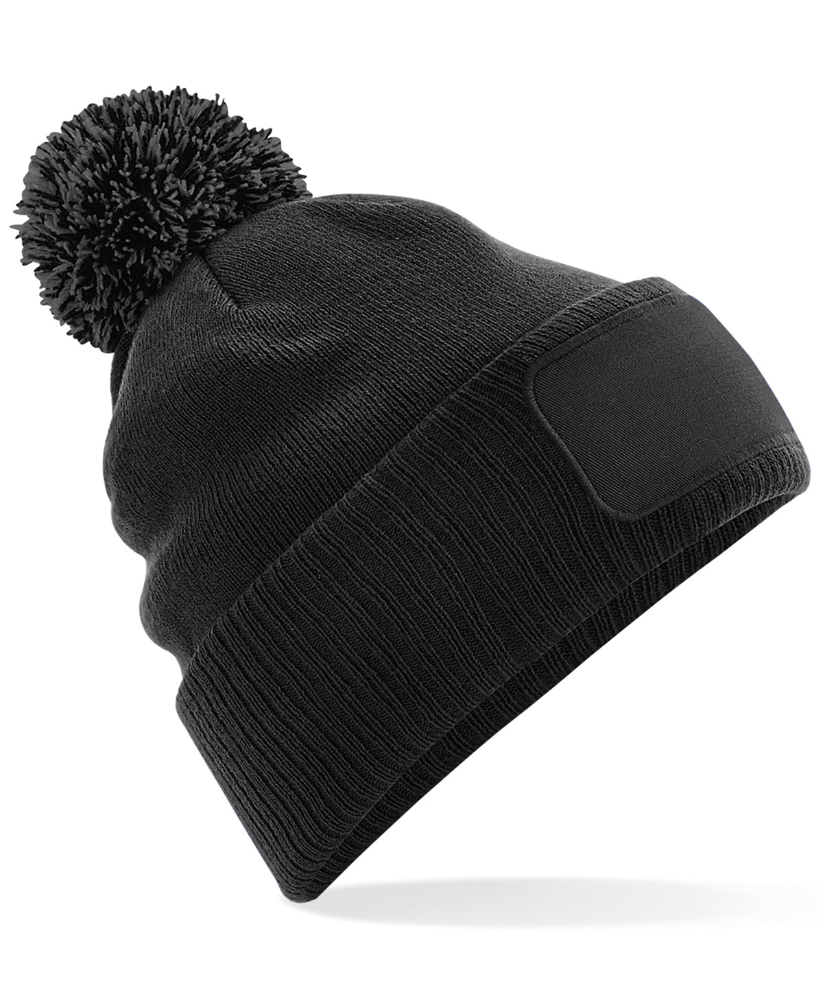 Snowstar® patch beanie - Black/Graphite Grey