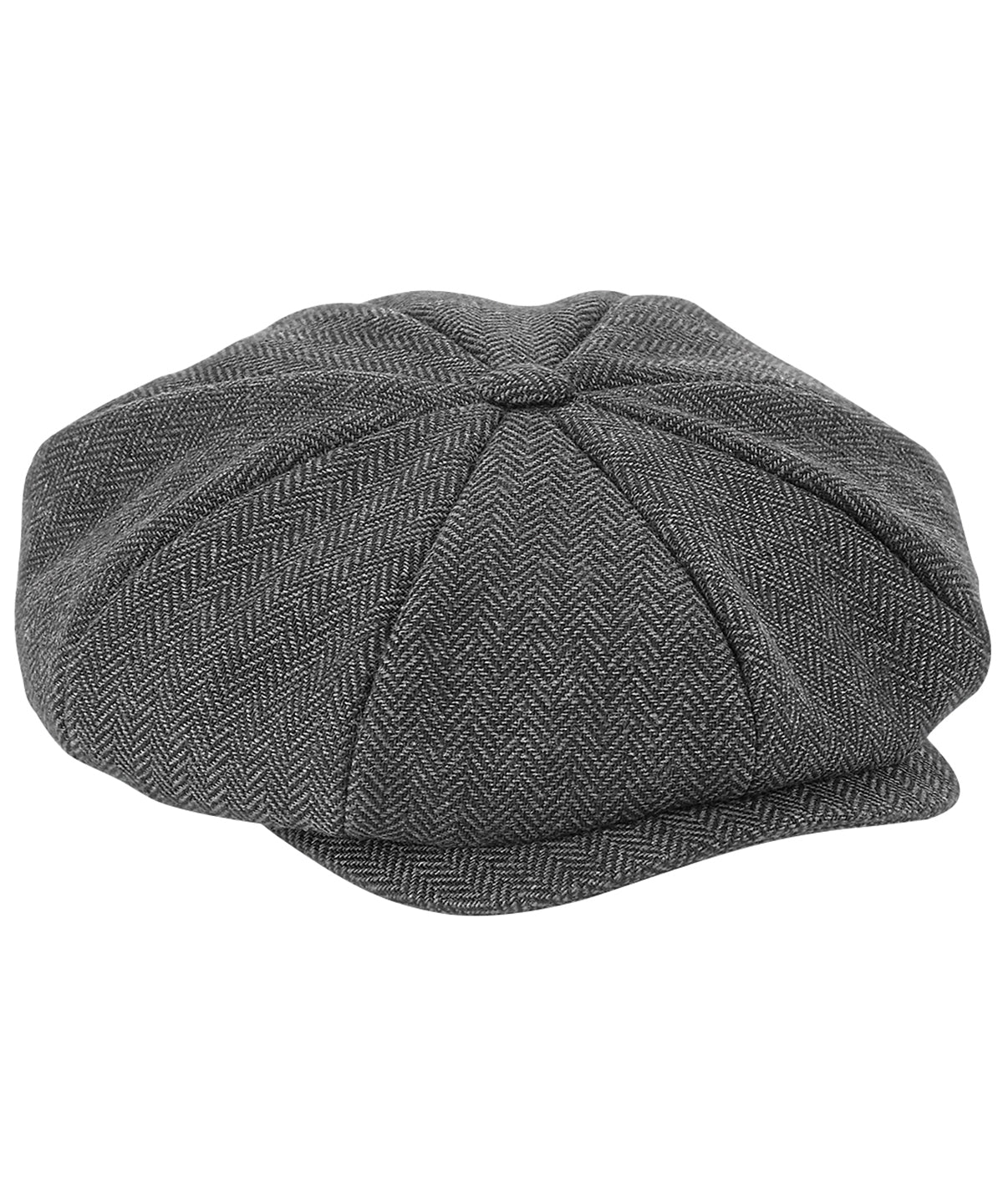 Heritage baker boy cap - Charcoal Herringbone