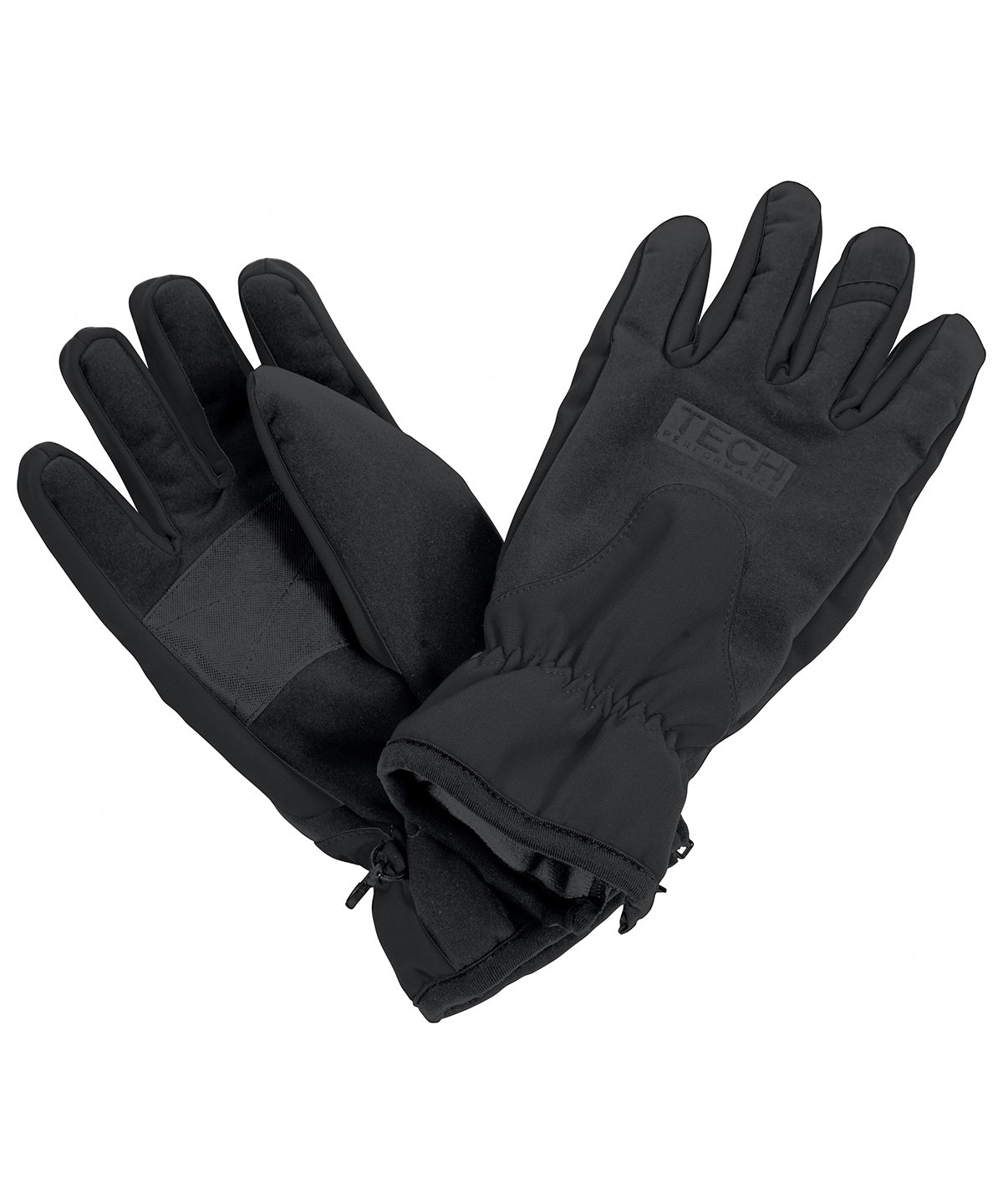 Tech performance softshell glove - Black/Black