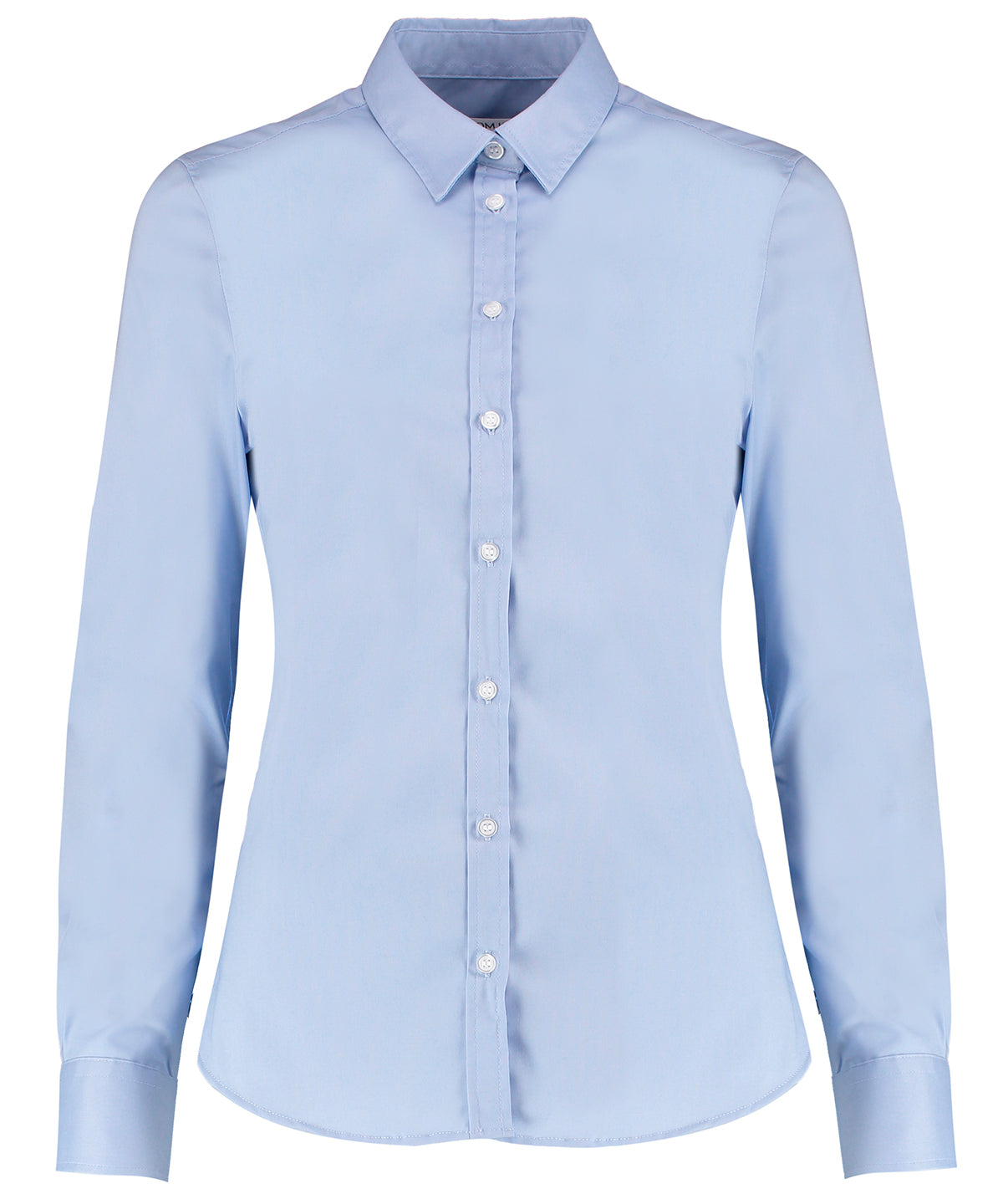 Women's stretch Oxford shirt long-sleeved (tailored fit) - Light Blue