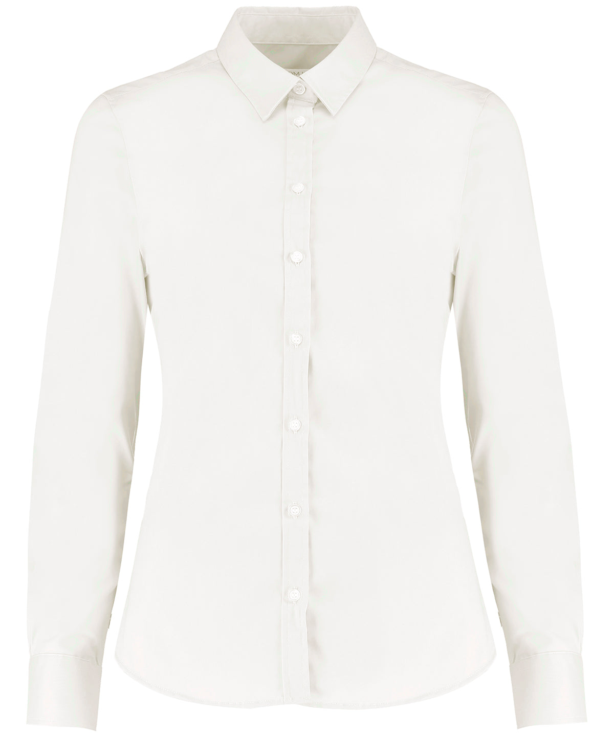 Women's stretch Oxford shirt long-sleeved (tailored fit) - White