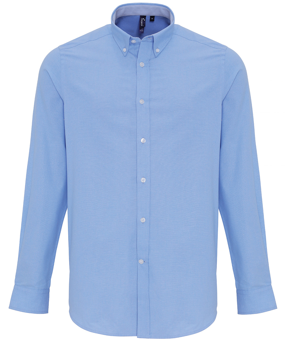 Cotton-rich Oxford stripes shirt  - Oxford Blue