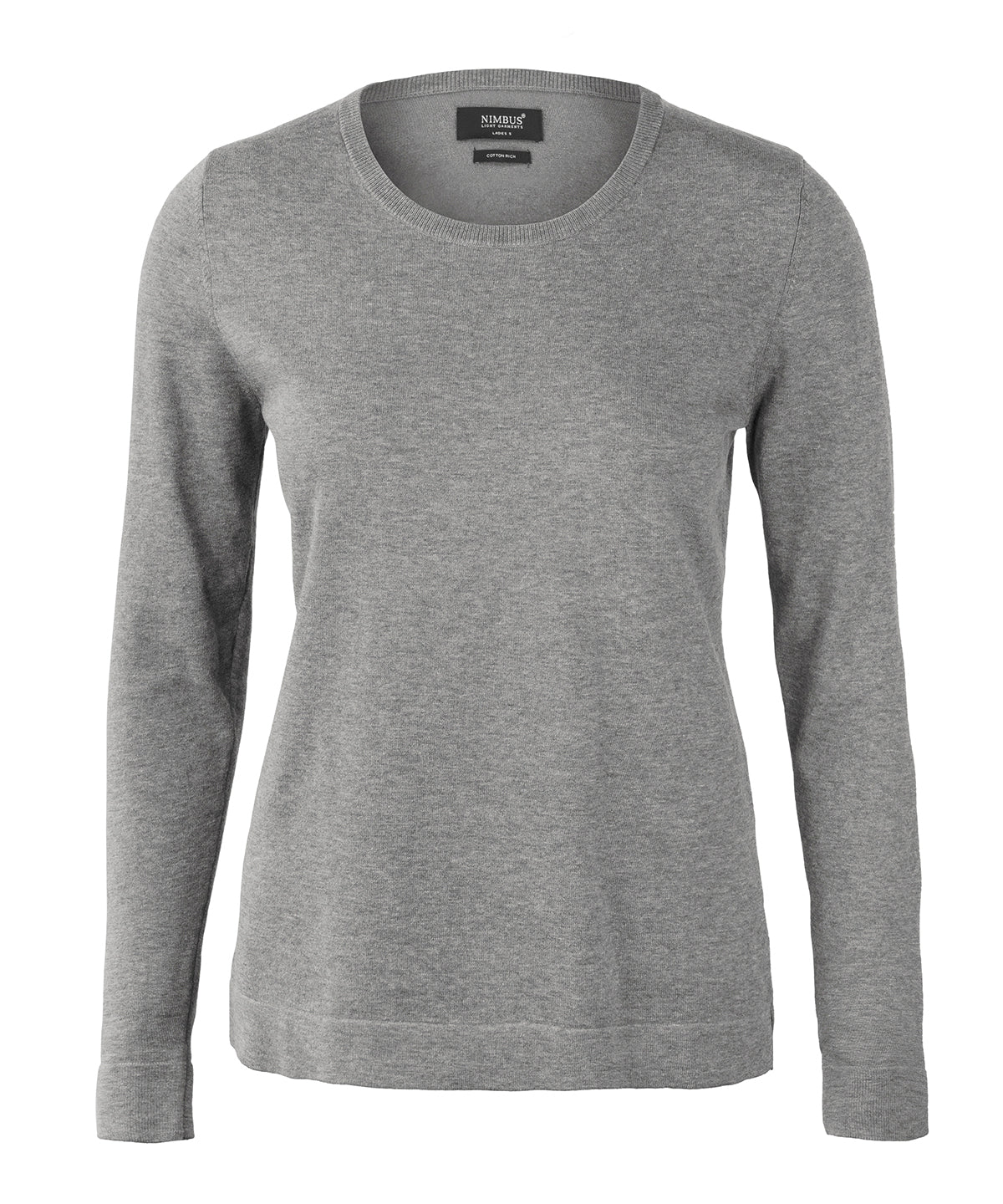 Women’s Brighton – elegant round neck - Grey Melange