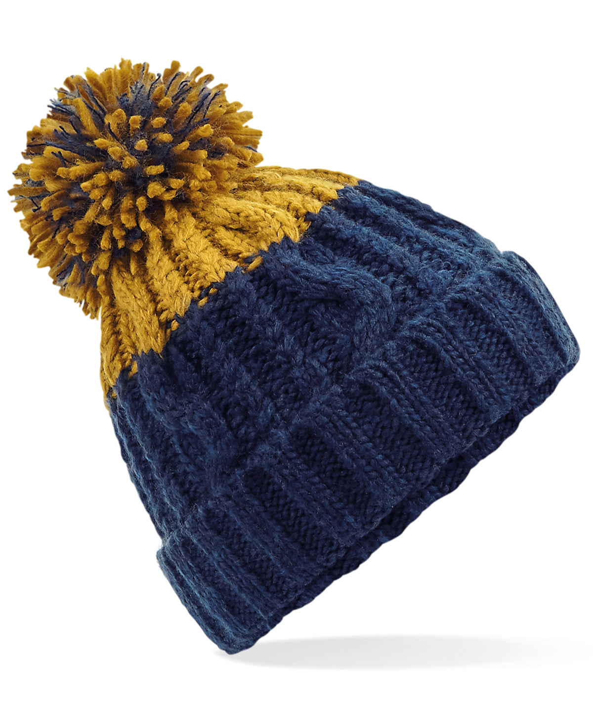 Apres beanie - Oxford Navy/Mustard