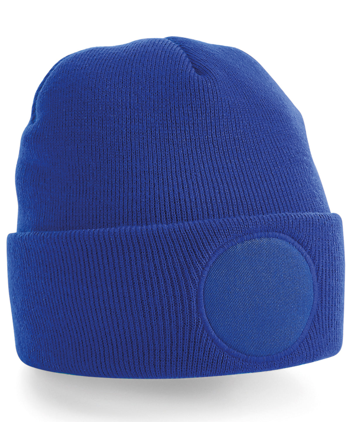 Circular patch beanie - Bright Royal
