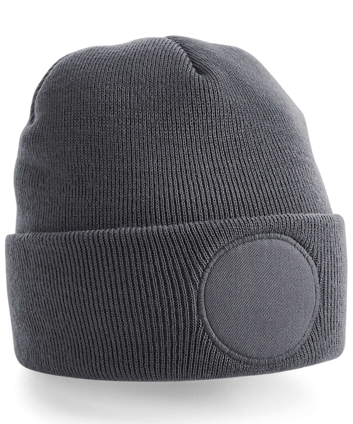 Circular patch beanie - Graphite Grey