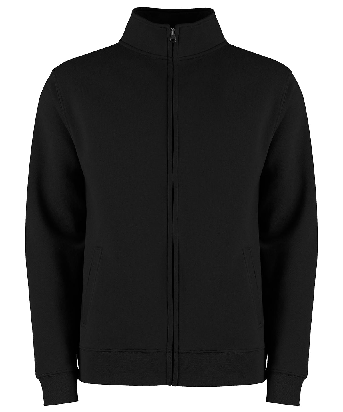Regular fit zipped sweatshirt - Black