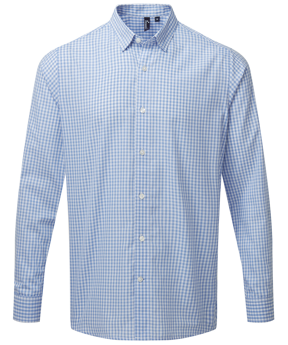 Maxton check long sleeve shirt - Light Blue/White