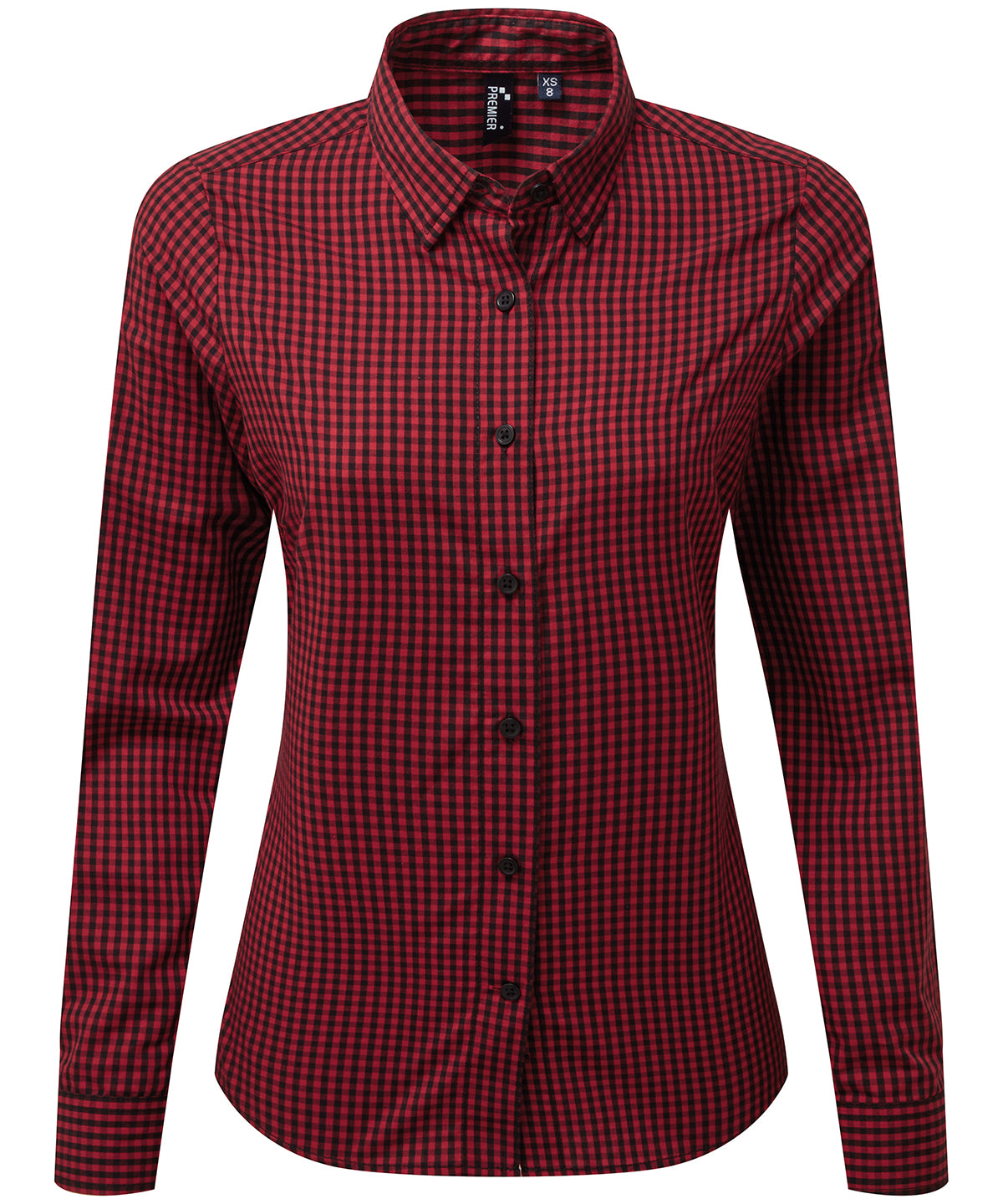 Women's Maxton check long sleeve shirt - Black/Red