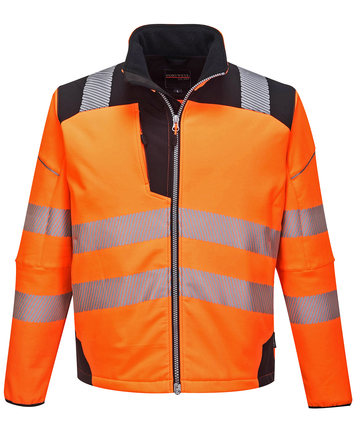 PW3 Hi-vis softshell jacket (T402) - Orange/Black