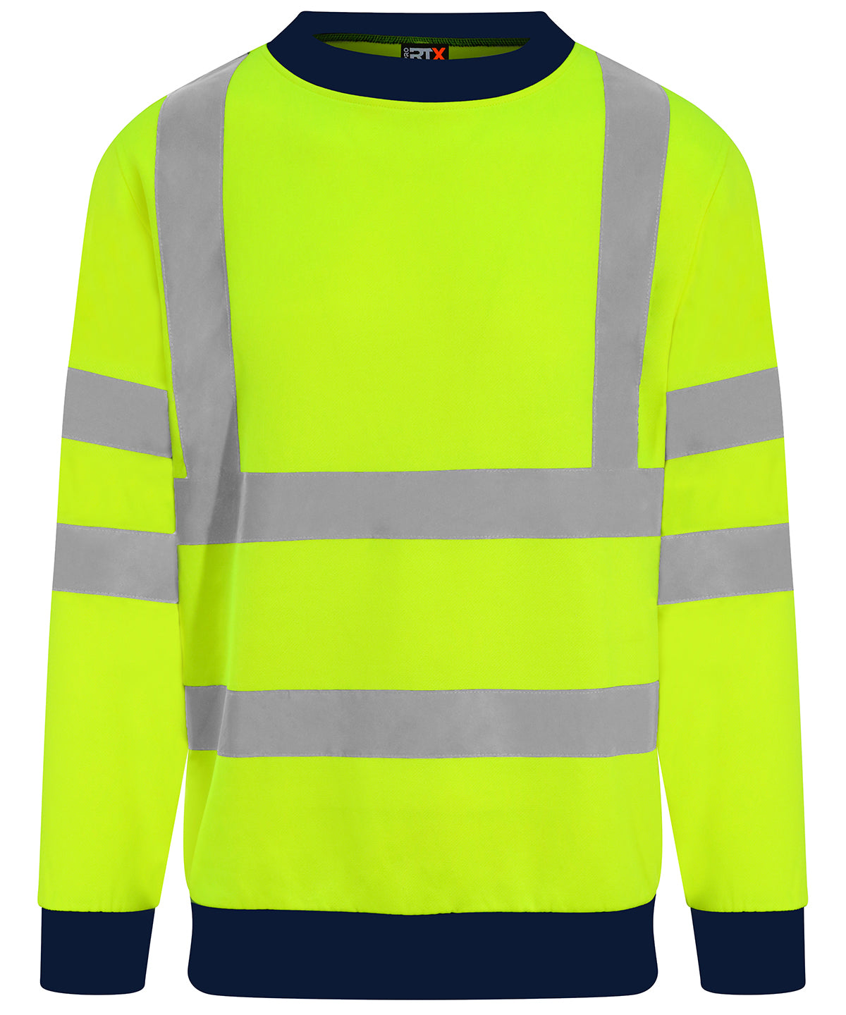 High visibility sweatshirt - HV Yellow/Navy