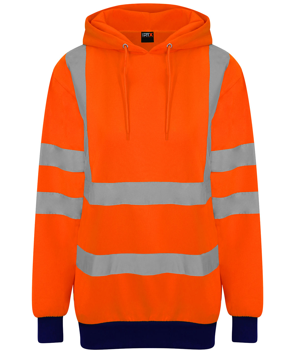High visibility hoodie - HV Orange/Navy