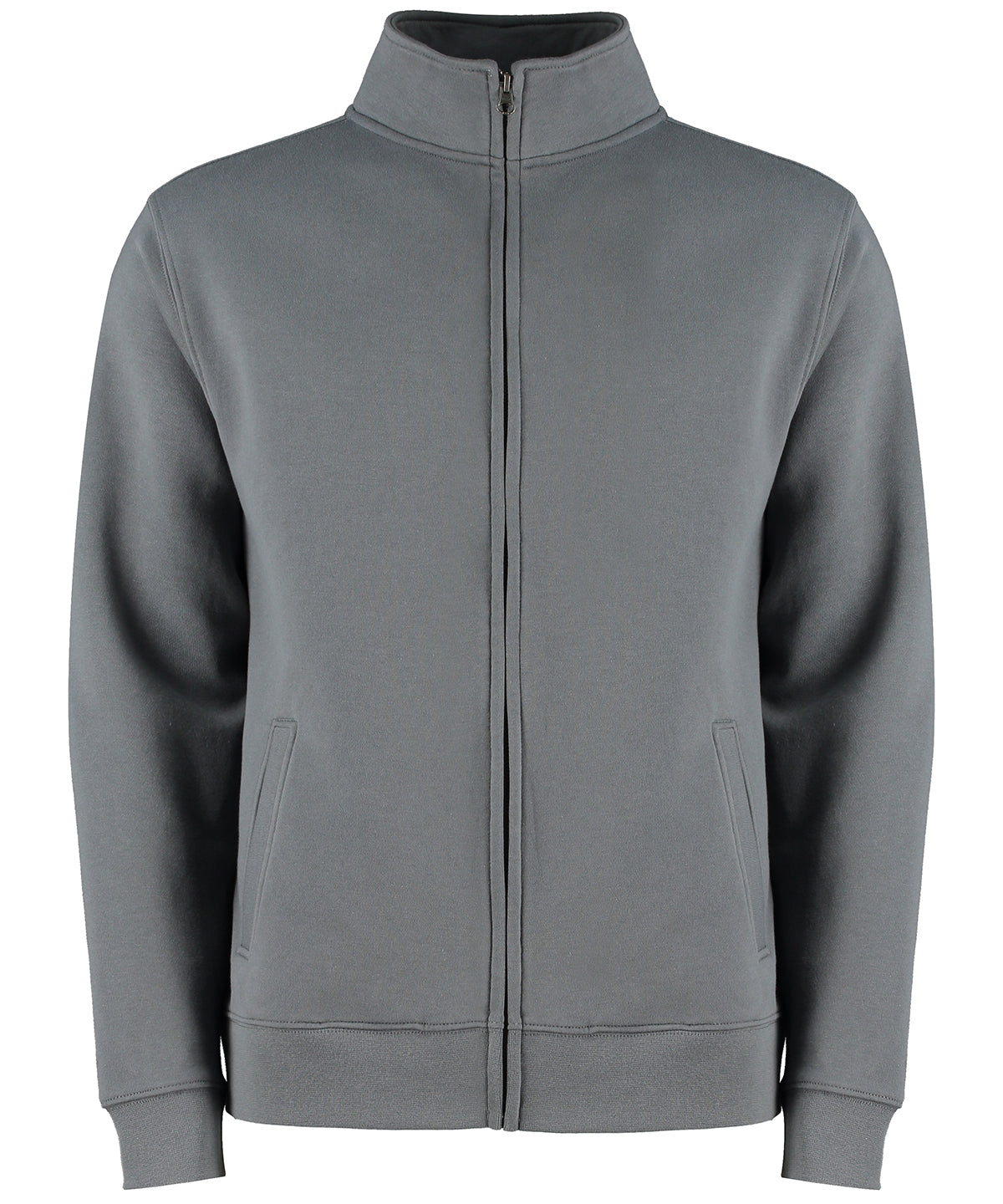 Regular fit zipped sweatshirt - Dark Grey Marl