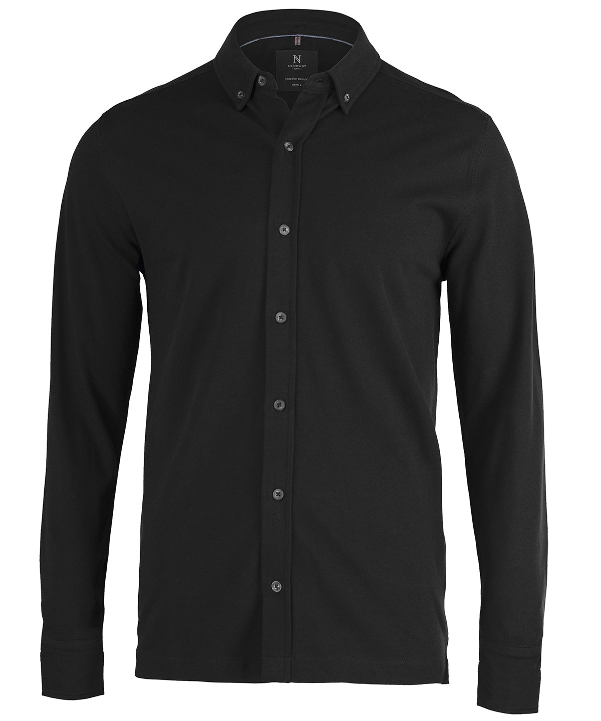 Kingston – stretch deluxe piqué shirt - Black