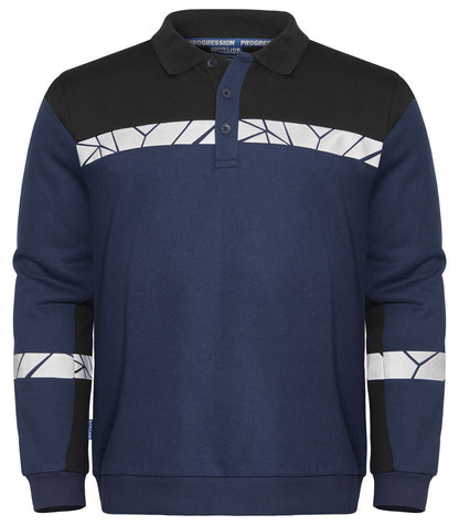 PROJOB Viz Long Sleeve Polo Sweatshirt 7100
