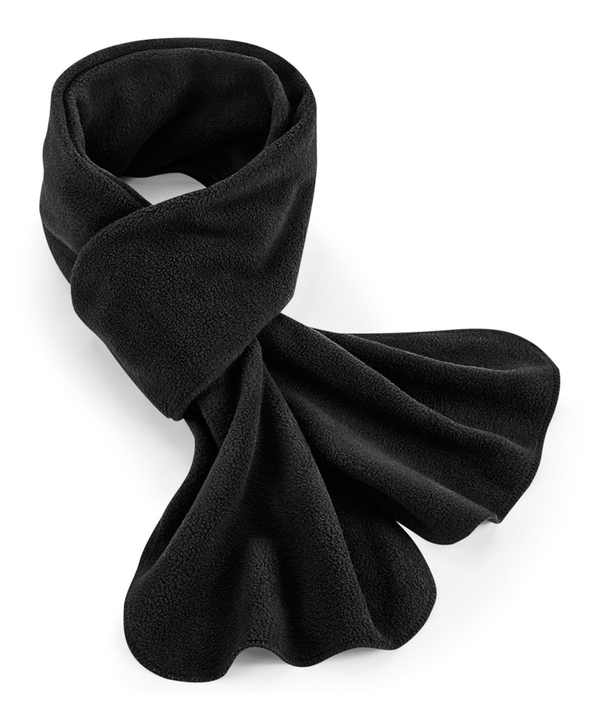 Recycled fleece scarf - Black
