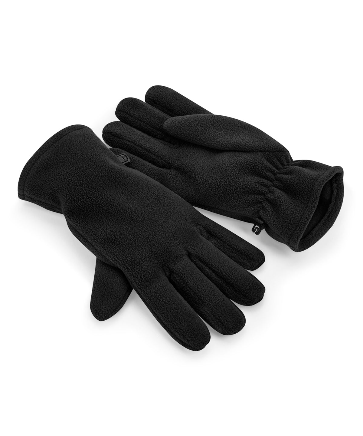 Recycled fleece gloves - Black