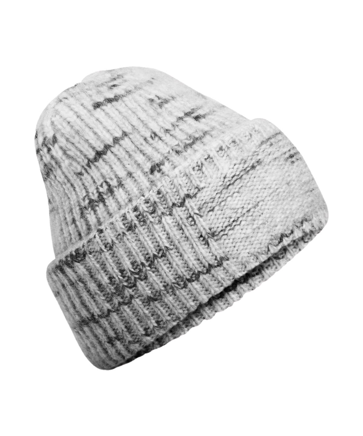 Chunky knit reverse patch beanie - Cloudy Haze