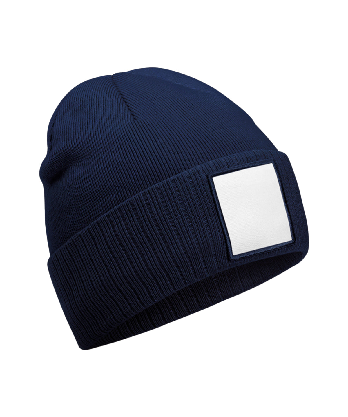 Appliqué patch beanie - Oxford Navy/White