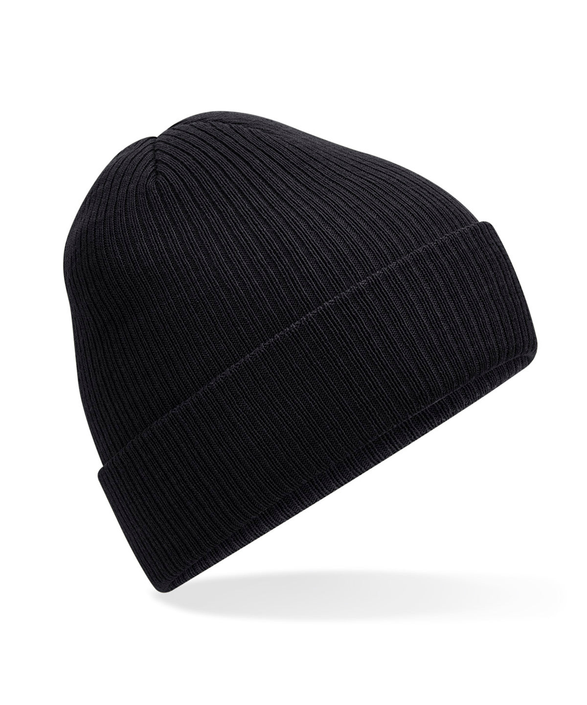 Polylana® ribbed beanie - Black