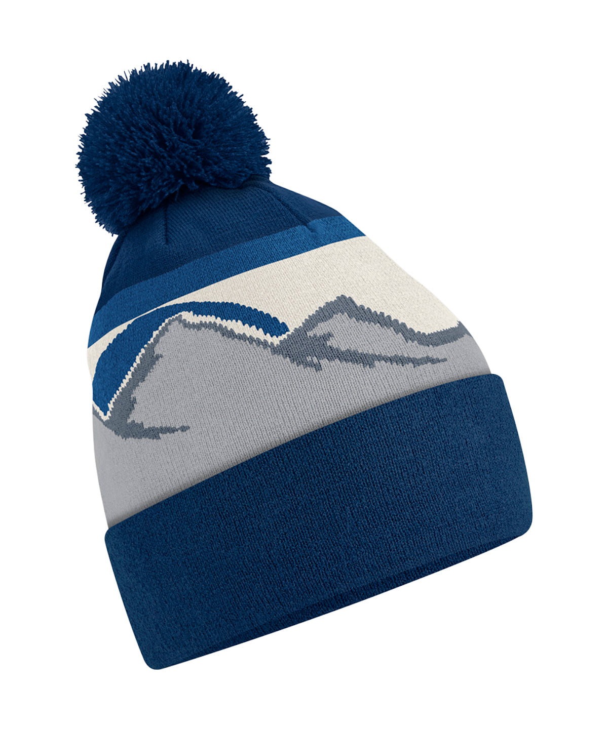 Mountain peaks pom pom beanie - Rocky Peaks