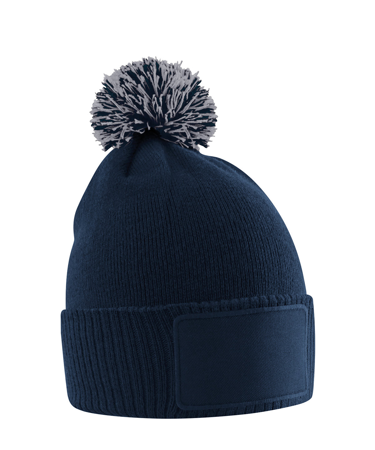 Kids snowstar patch beanie - French Navy/Light Grey