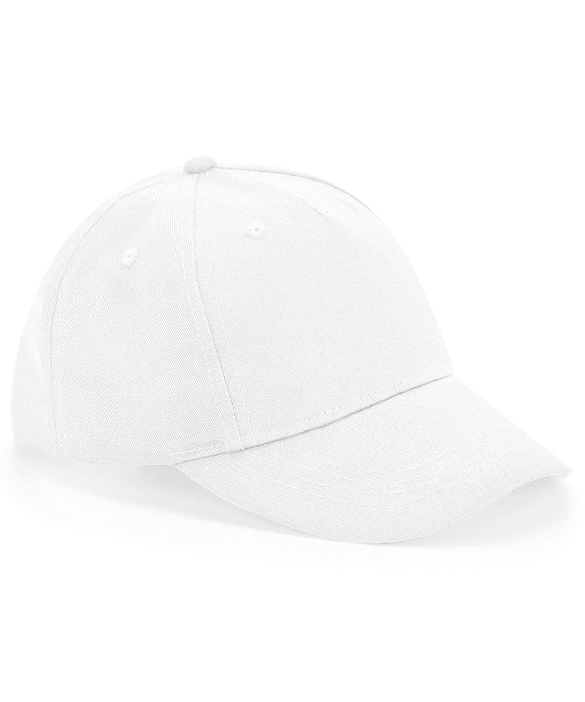 Junior organic cotton 5-panel cap - White