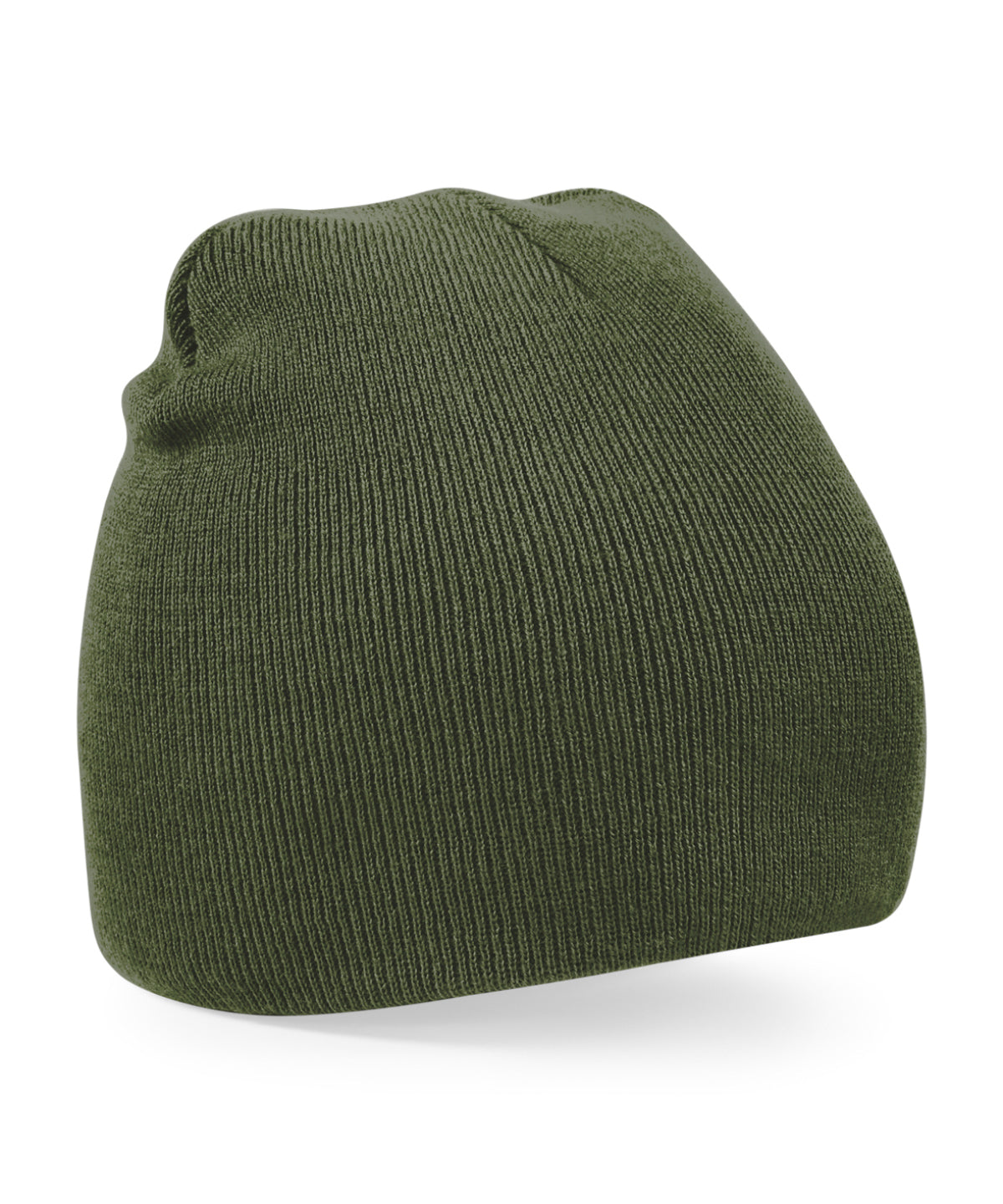 Two-tone pull-on beanie - Olive Green