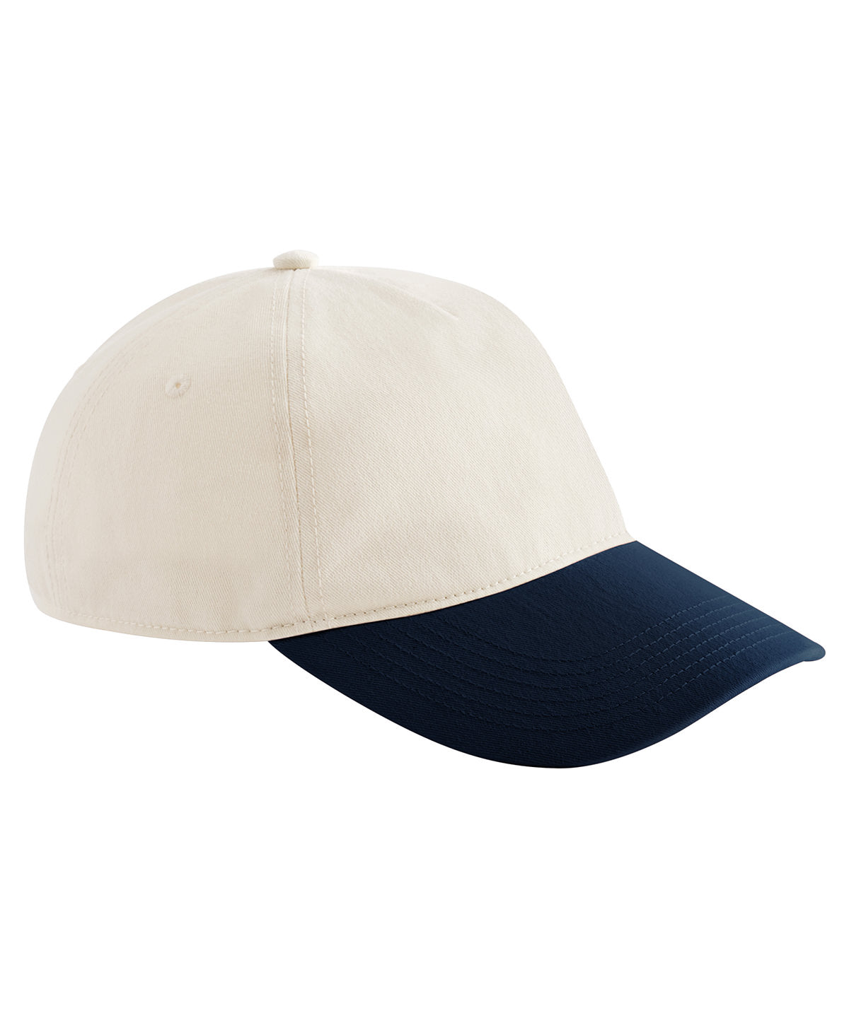 Contrast peak leisure cap - Natural/French Navy