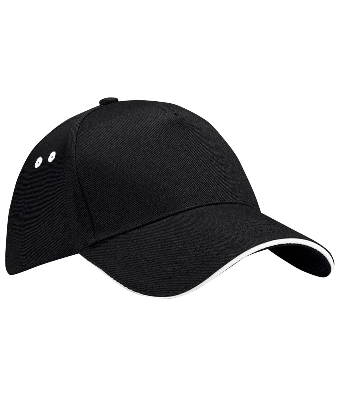 Ultimate 5-panel cap - sandwich peak - Black/White