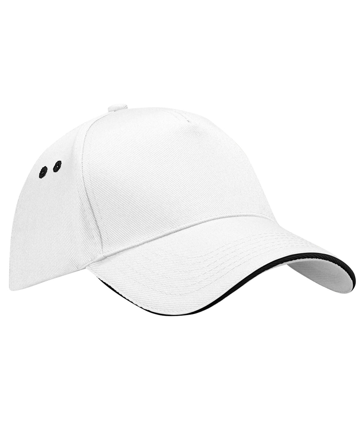 Ultimate 5-panel cap - sandwich peak - White/Black