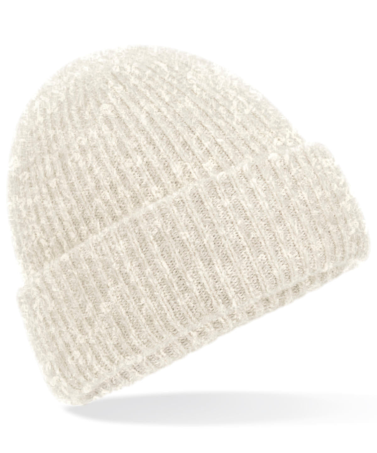Cosy ribbed beanie - Almond Marl