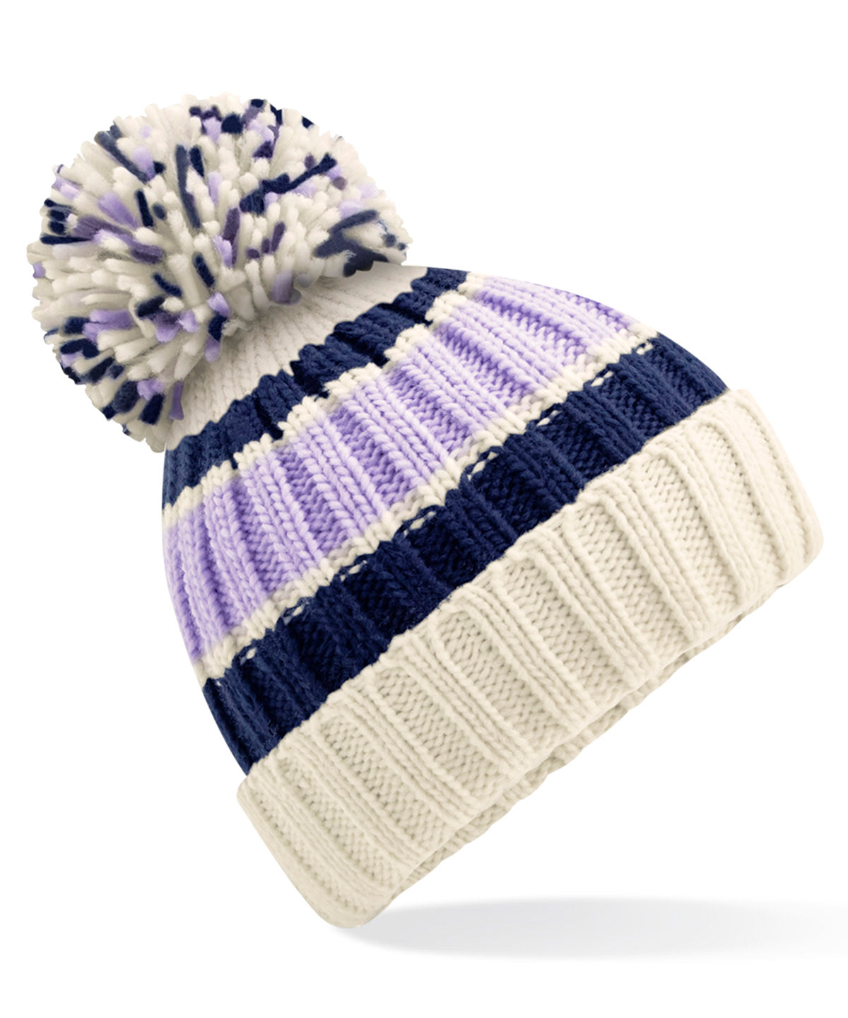 Hygge striped beanie - Blueberry Cheesecake