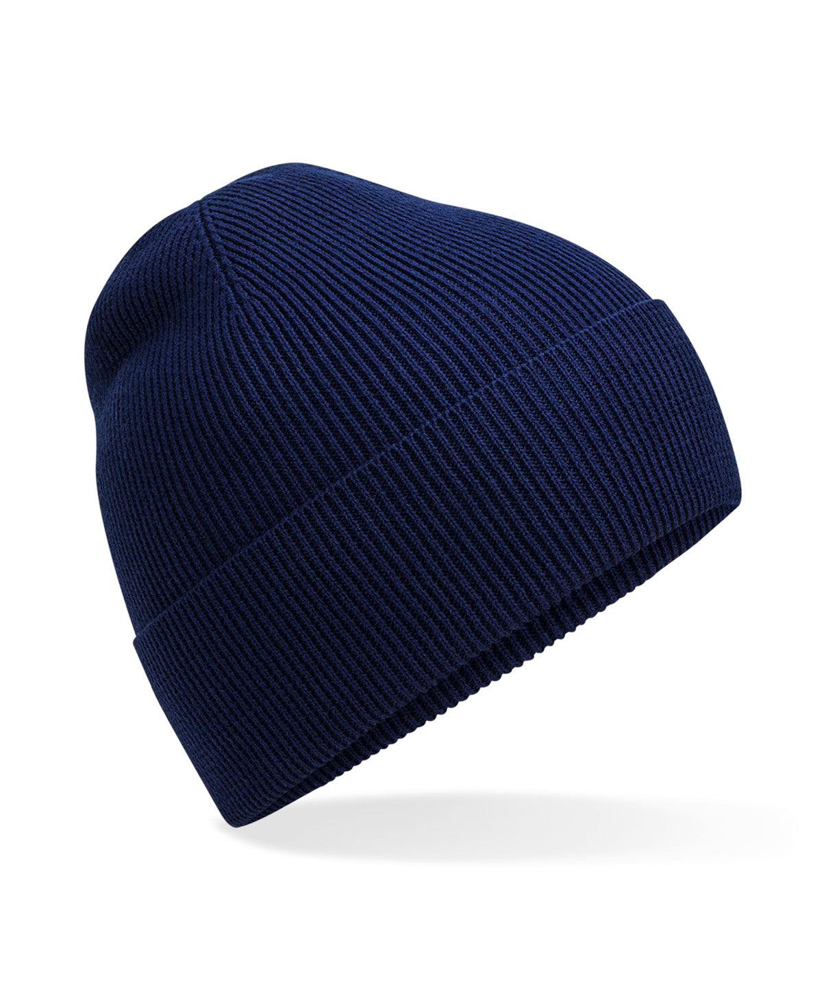 Organic cotton fine knit beanie - Oxford Navy