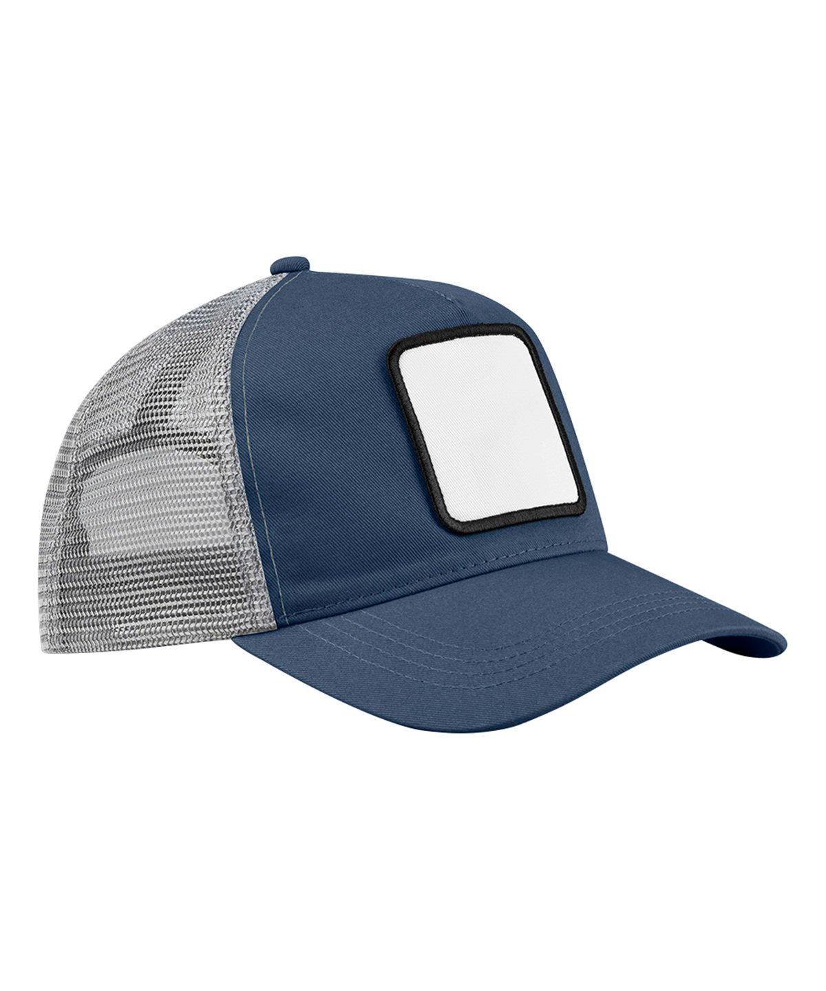 Appliqué patch 5-panel trucker - Slate Blue/Light Grey