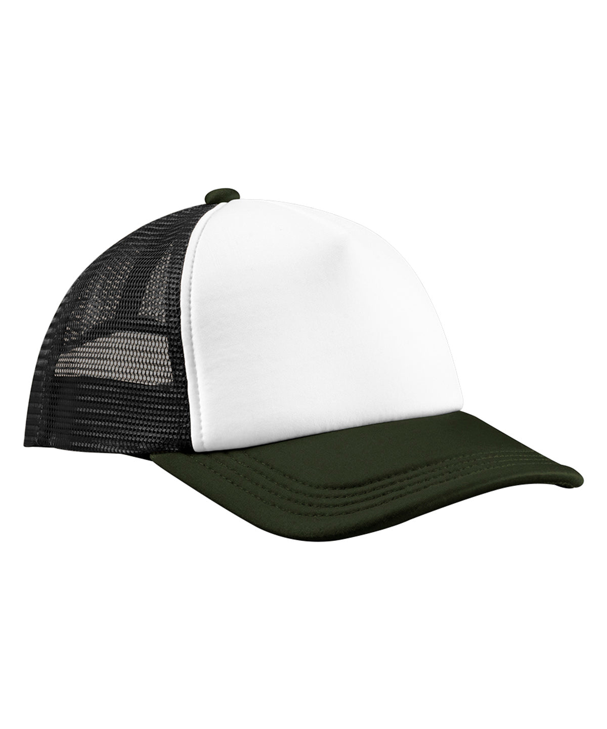 Retro 5-panel trucker - Black/Dark Olive