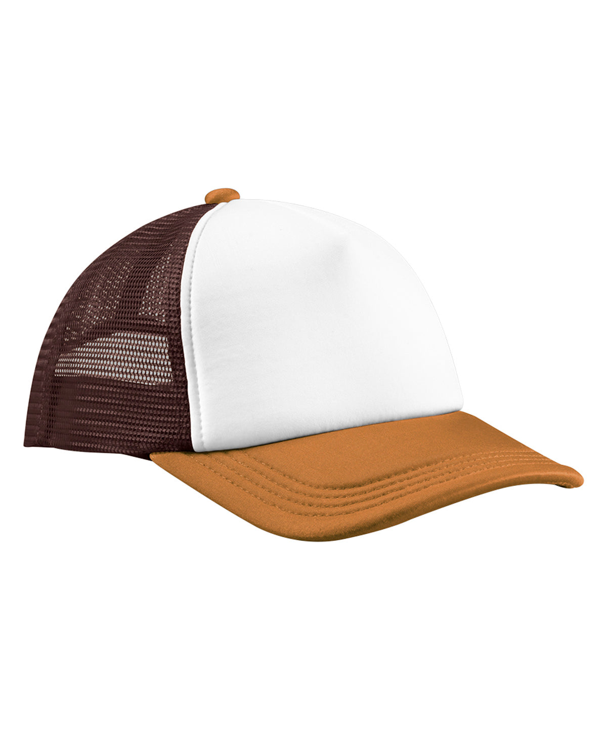 Retro 5-panel trucker - Chocolate/Dark Amber