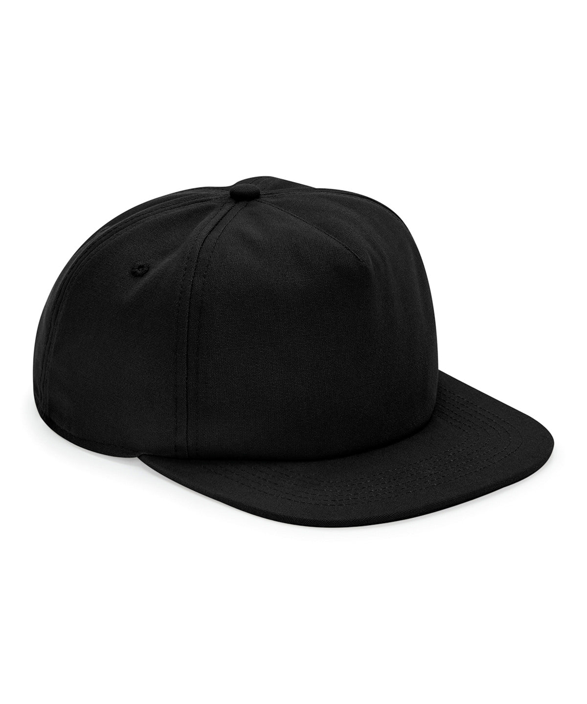 Organic cotton unstructured 5-panel cap - Black