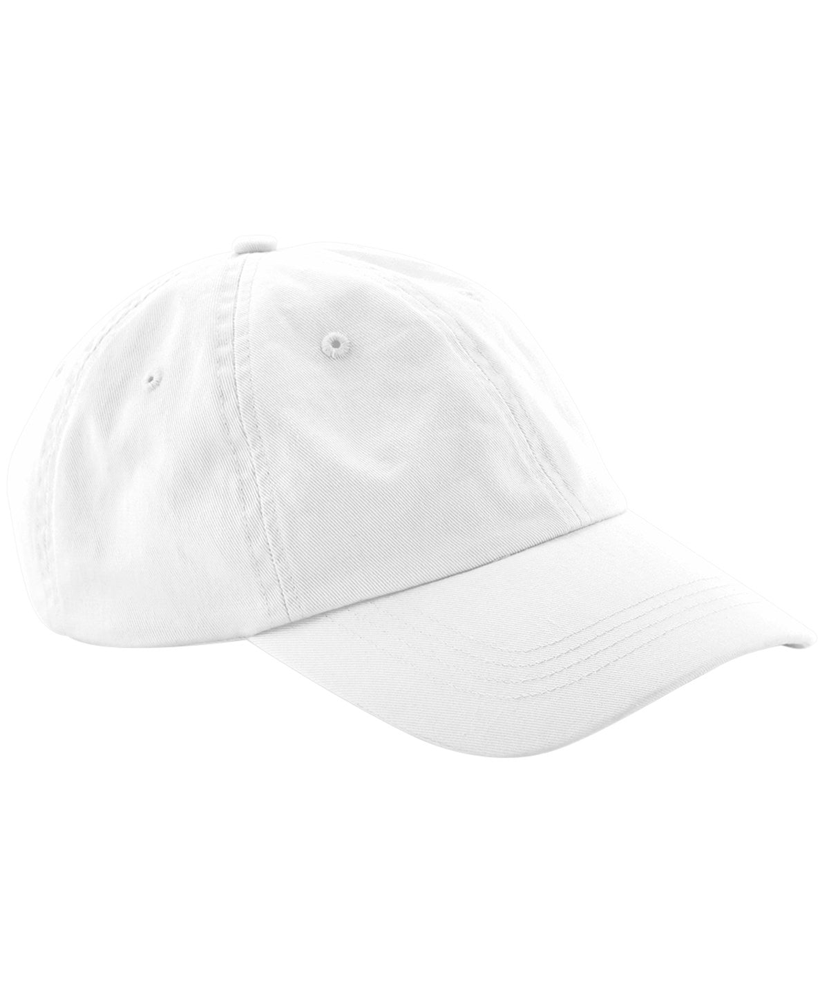 Low-profile 6-panel dad cap - White