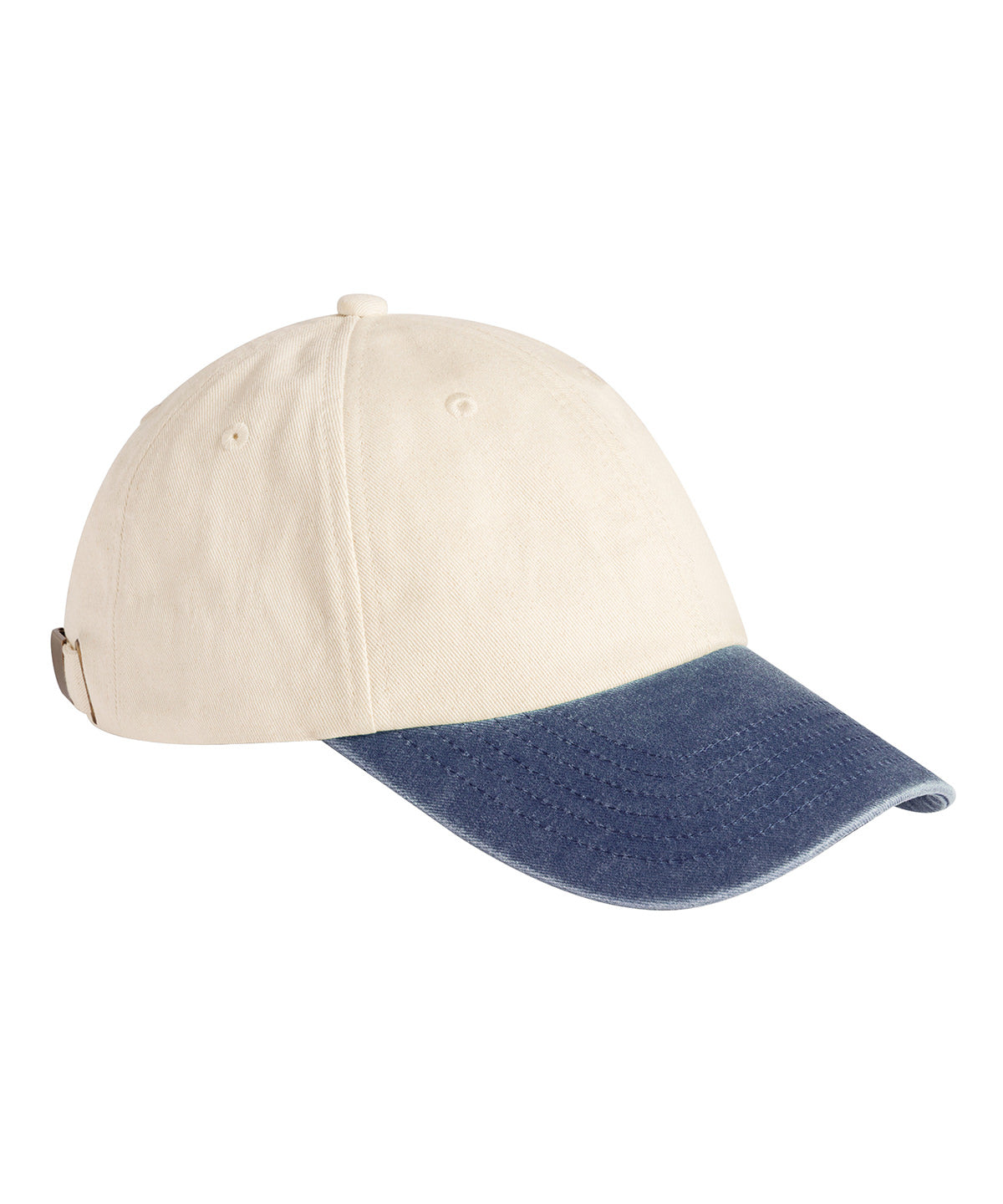 Contrast peak low-profile vintage cap - Natural/Vintage Denim