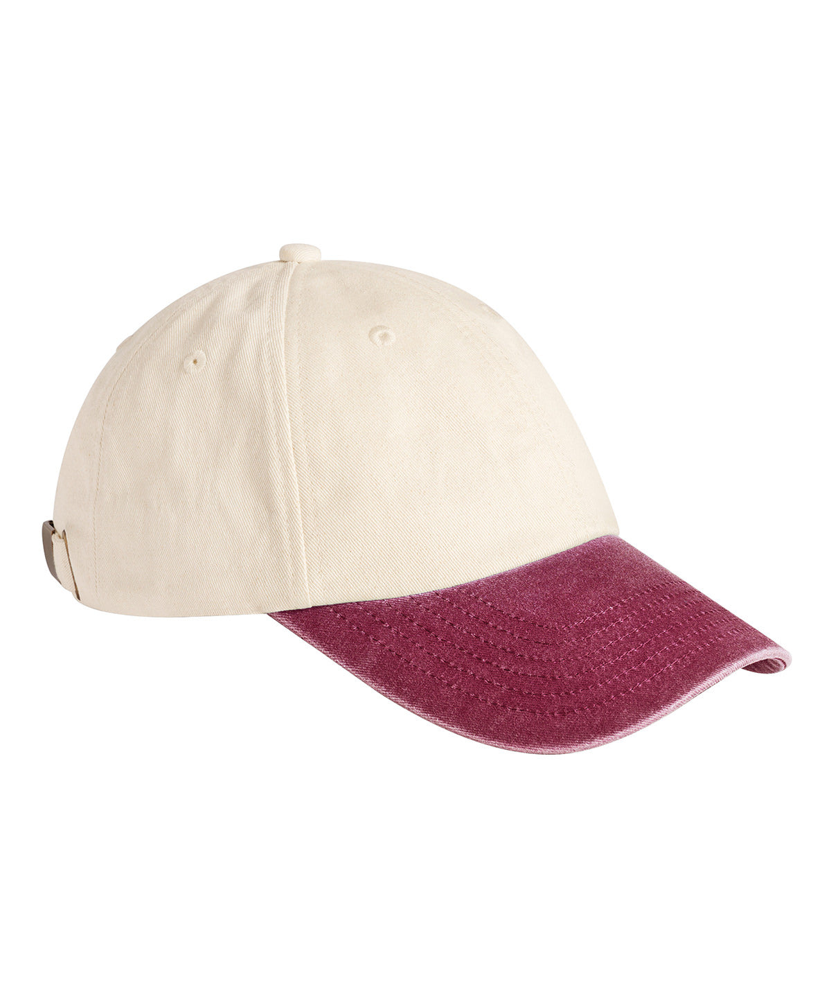 Contrast peak low-profile vintage cap - Natural/Vintage Red