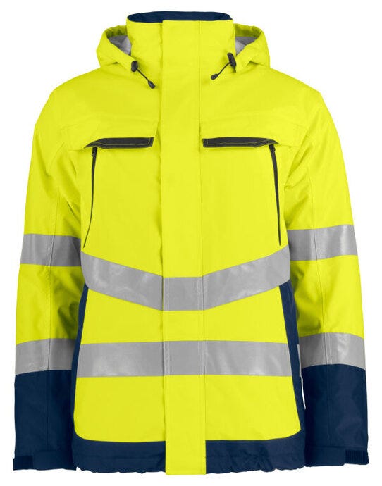 ProJob Prio 6441 Padded Class 3 Jacket - Yellow/Navy