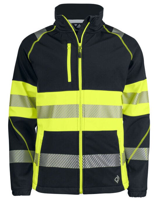 ProJob 6443 Class 1 Softshell Jkt - Yellow/Black
