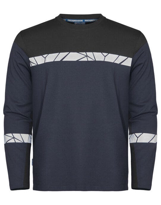 ProJob Progression 7002 LS T-Shirt - Navy/Black