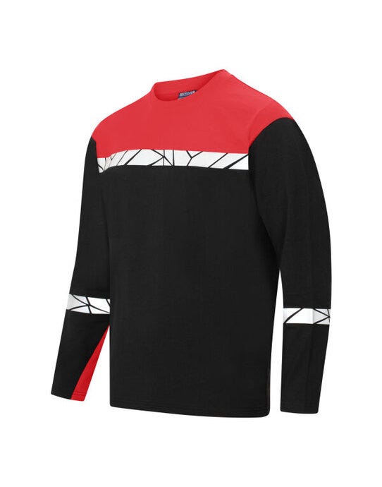 ProJob Progression 7002 LS T-Shirt - Black/Red