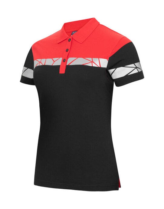 ProJob Progression 7006 Ladies Pique - Black/Red