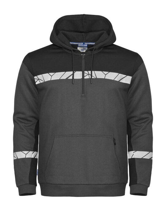 ProJob Progression 7104 Half Zip Hoodie - Grey/Black