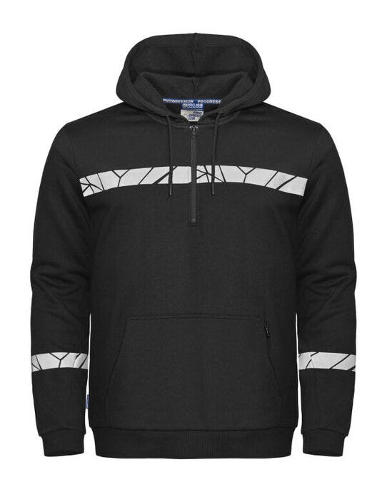 ProJob Progression 7104 Half Zip Hoodie - Black/Black